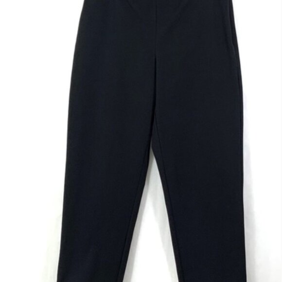 BF SALE EILEEN FISHER Black Pants Organic Cotton Twill Ankle Pant G28 S EUC - Picture 2 of 6